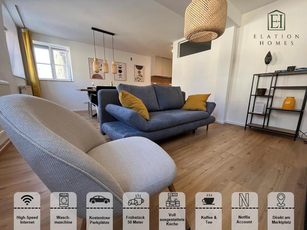 Traumhafte Business & Relax Wohnung Direkt Im Stadtkern Oettingens By Elation Homes Oettingen in Bayern Extérieur photo